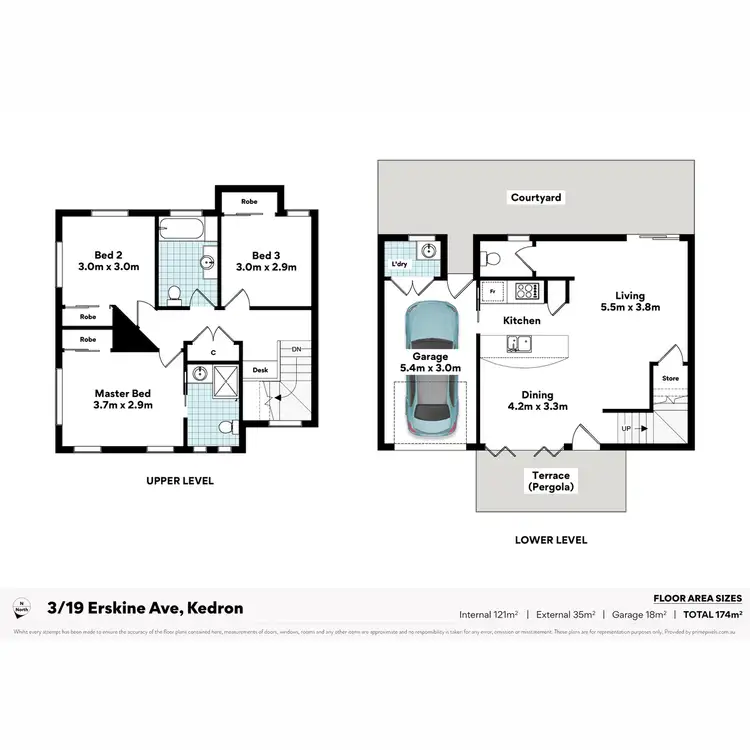 Floorplan of Homely townhouse listing, 3/19 Erskine Avenue, Kedron QLD 4031