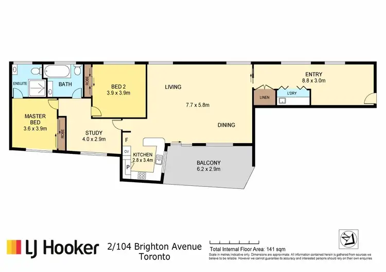 Floorplan of Homely unit listing, 2/104 Brighton Avenue, Toronto NSW 2283