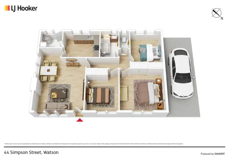 Floorplan of Homely house listing, 44 Simpson Street, Watson ACT 2602