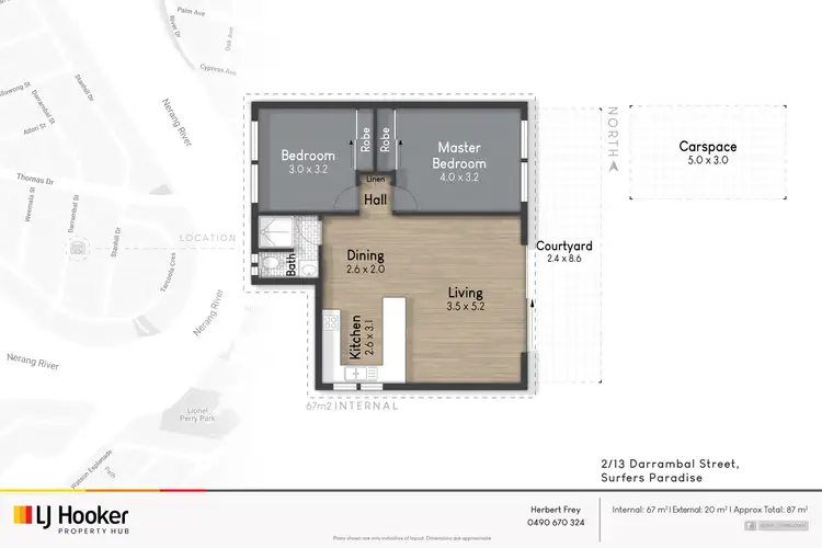 Floorplan of Homely unit listing, 2/13 Darrambal Street, Surfers Paradise QLD 4217