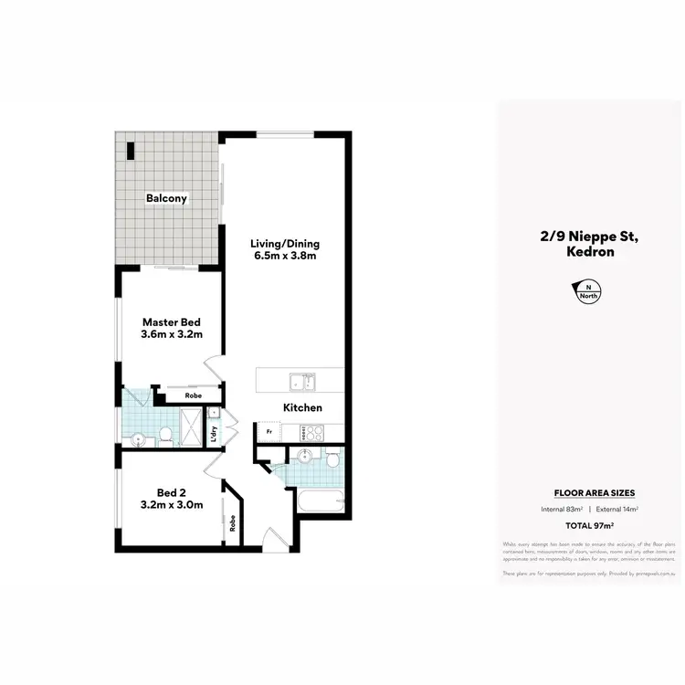 Floorplan of Homely unit listing, 2/9 Nieppe Street, Kedron QLD 4031
