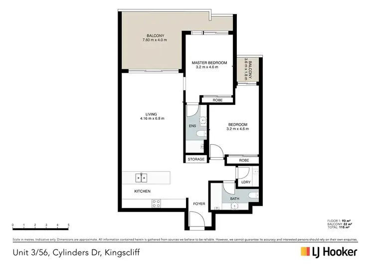 Floorplan of Homely unit listing, 3/56 Cylinders Drive, Kingscliff NSW 2487