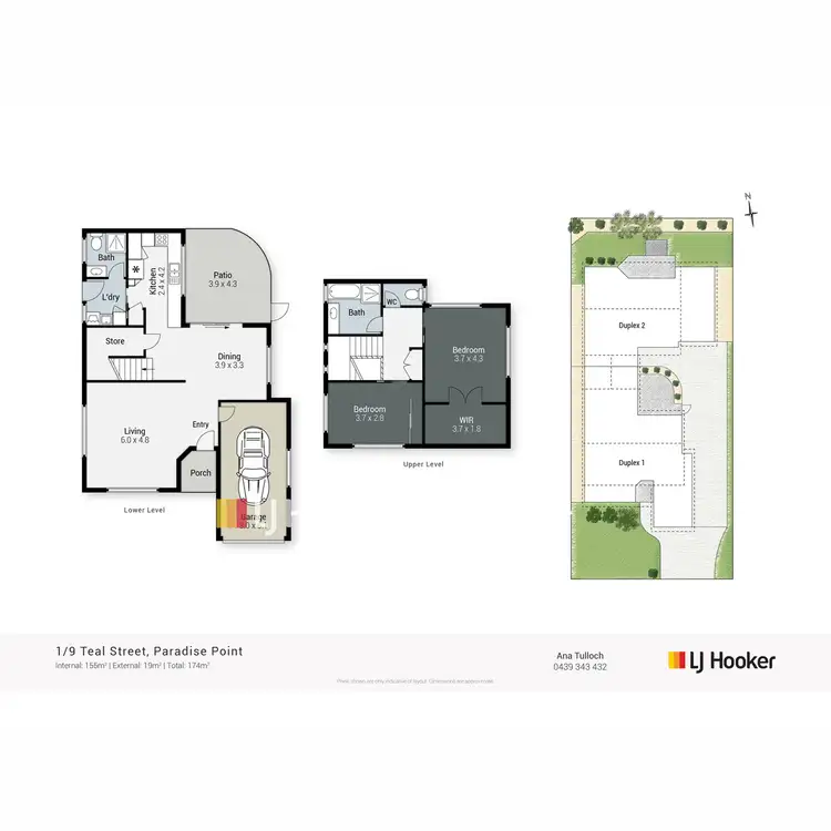 Floorplan of Homely house listing, 1 & 2/9 Teal Avenue, Paradise Point QLD 4216
