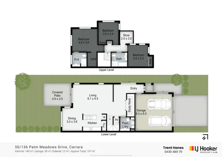 Floorplan of Homely townhouse listing, 50/136 Palm Meadows Drive, Carrara QLD 4211