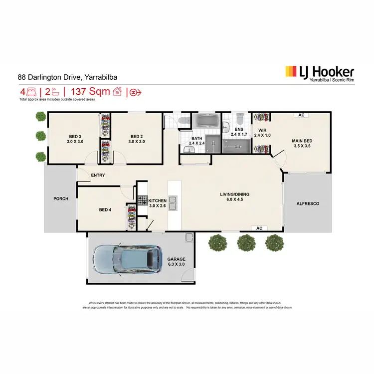 Floorplan of Homely house listing, 88 Darlington Drive, Yarrabilba QLD 4207