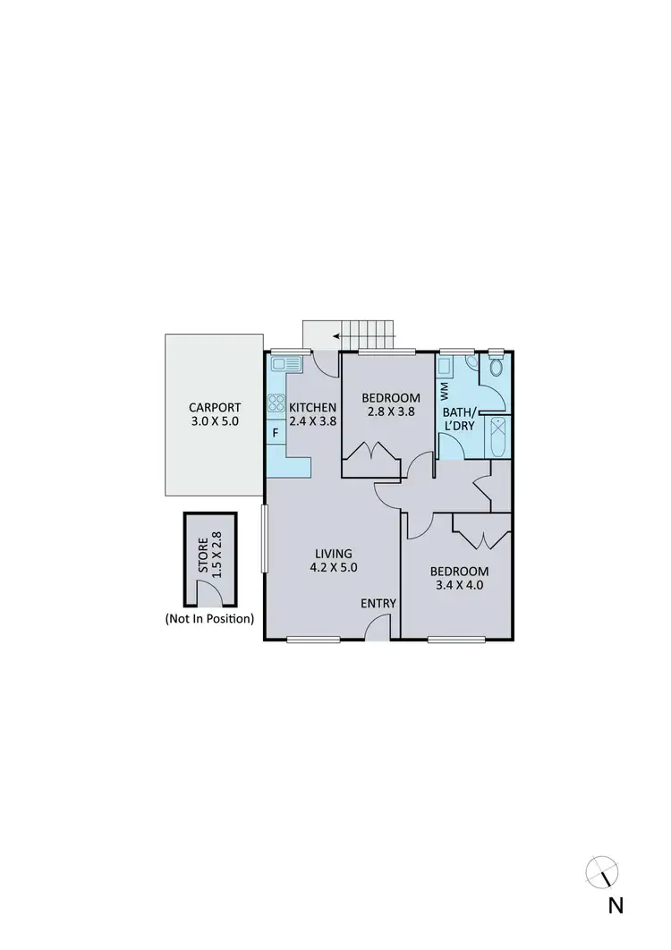 Floorplan of Homely unit listing, 2/54 Old Belgrave Road, Upper Ferntree Gully VIC 3156