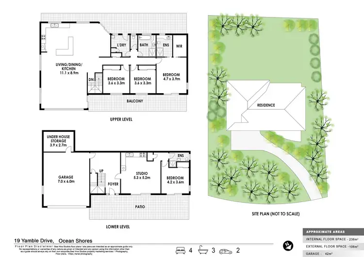Floorplan of Homely house listing, 19 Yamble Drive, Ocean Shores NSW 2483