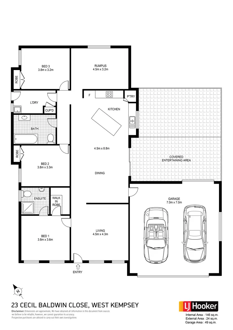 Floorplan of Homely house listing, 23 Cecil Baldwin Close, West Kempsey NSW 2440