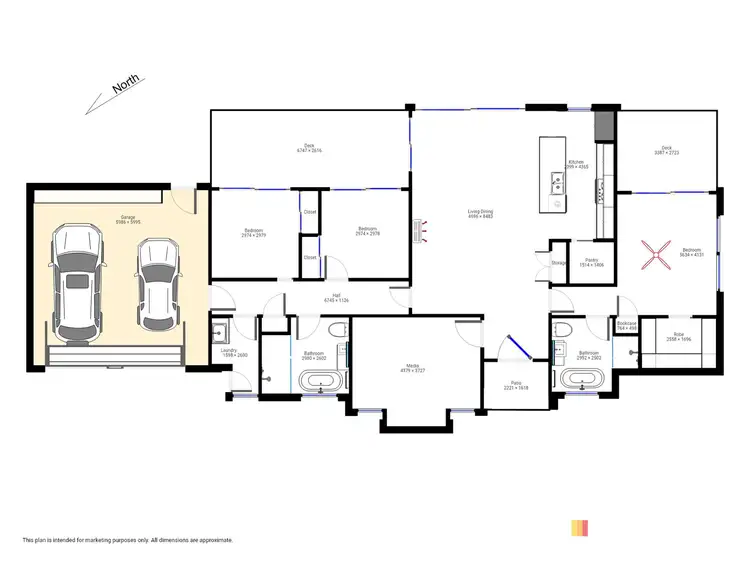 Floorplan of Homely semi-detached listing, 40 Lynjohn Drive, Bega NSW 2550