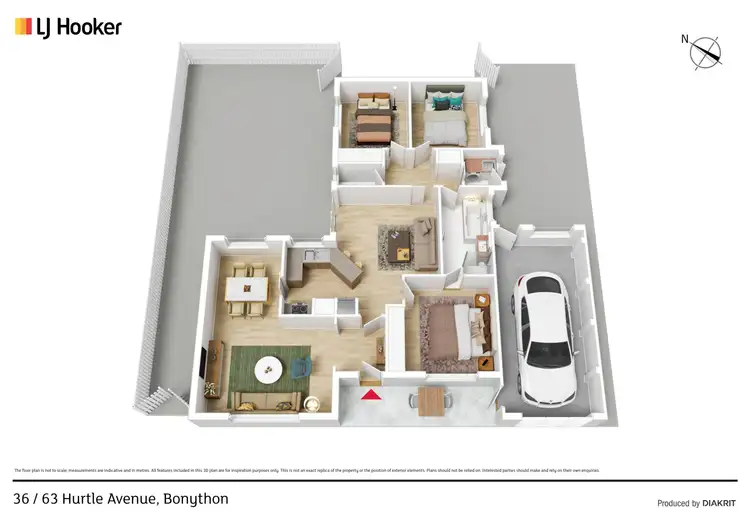 Floorplan of Homely townhouse listing, 36/63 Hurtle Avenue, Bonython ACT 2905