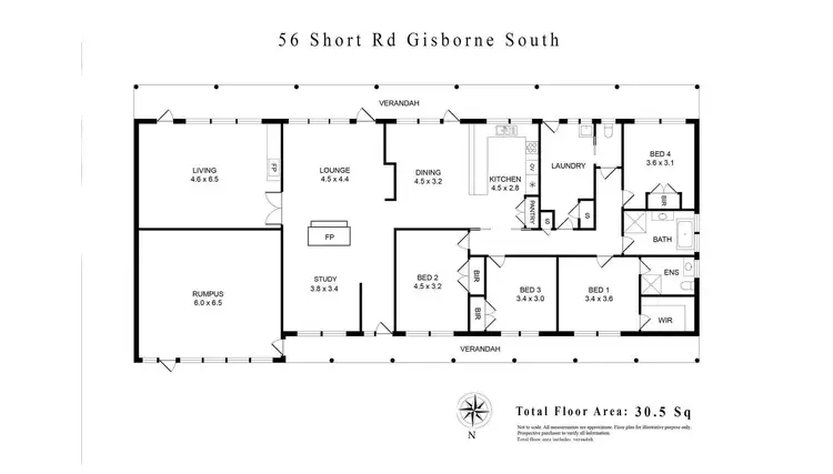 Floorplan of Homely rural property listing, 56 Short Road, Gisborne VIC 3437