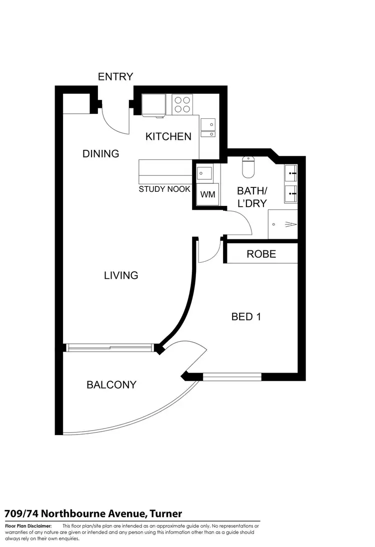 Floorplan of Homely apartment listing, 709/74 Northbourne Avenue, Braddon ACT 2612