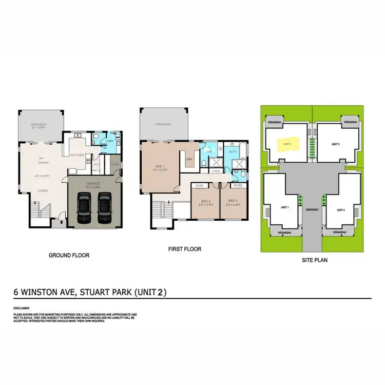 Floorplan of Homely townhouse listing, 2/6 Winston Avenue, Stuart Park NT 820