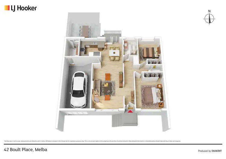 Floorplan of Homely villa listing, 42 Boult Place, Melba ACT 2615