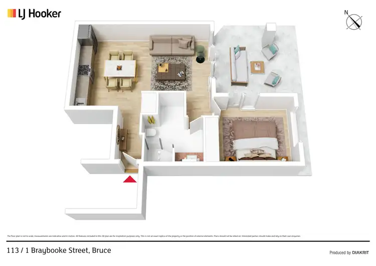 Floorplan of Homely apartment listing, 113/1 Braybrooke Street, Bruce ACT 2617
