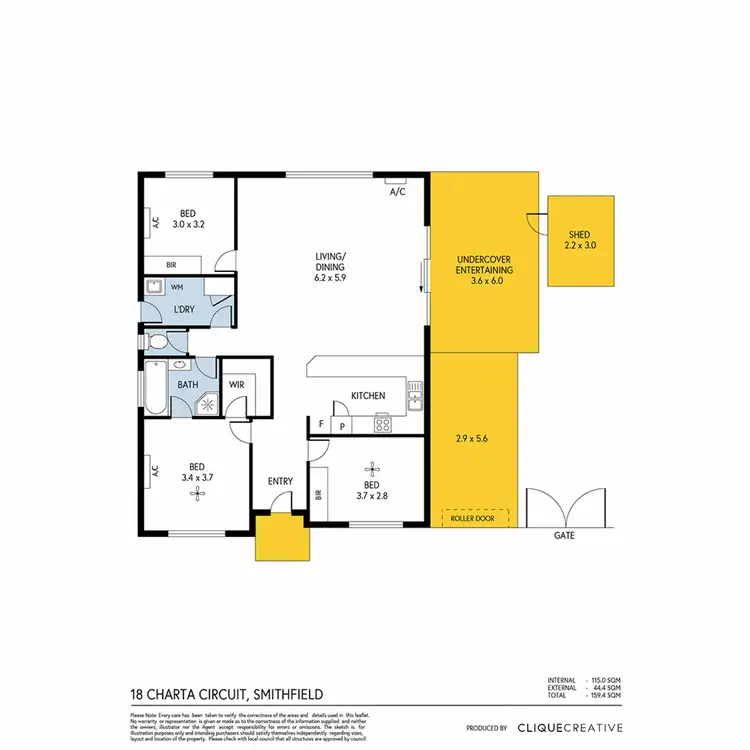 Floorplan of Homely house listing, 18 Charta Circuit, Smithfield SA 5114