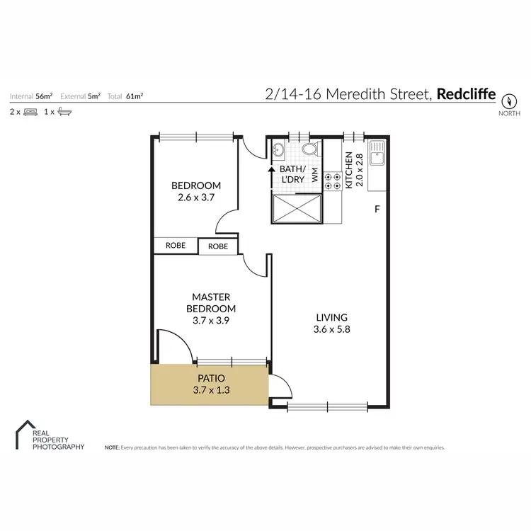 Floorplan of Homely apartment listing, 2/14-16 Meredith Street, Redcliffe QLD 4020
