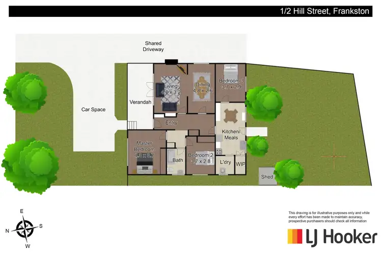 Floorplan of Homely unit listing, 2 Hill Street, Frankston VIC 3199