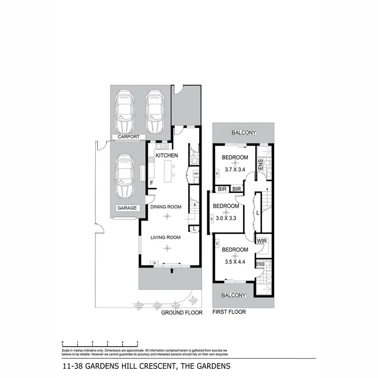 Floorplan of Homely townhouse listing, 11/38 Gardens Hill Crescent, The Gardens NT 820