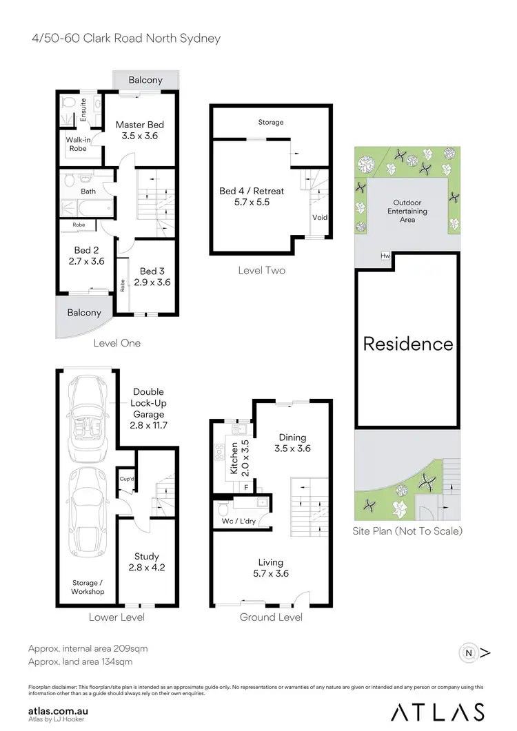 Floorplan of Homely townhouse listing, 4/50-60 Clark Road, North Sydney NSW 2060