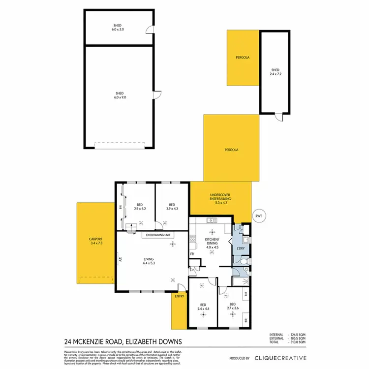 Floorplan of Homely house listing, 24 McKenzie Road, Elizabeth Downs SA 5113