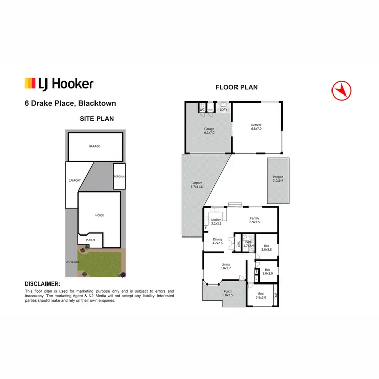 Floorplan of Homely house listing, 6 Drake Place, Blacktown NSW 2148