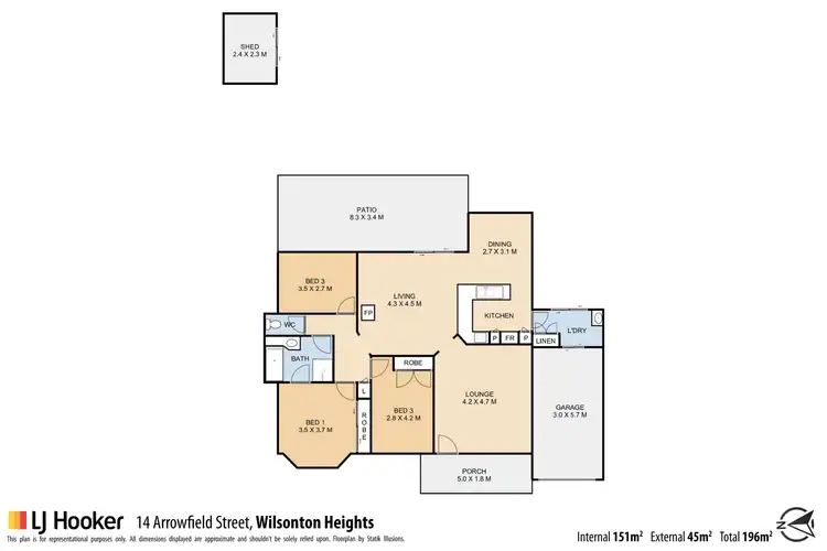 Floorplan of Homely house listing, 14 Arrowfield Street, Wilsonton Heights QLD 4350
