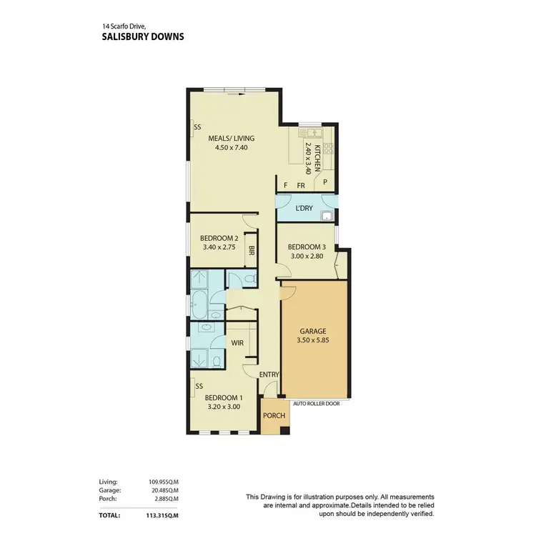 Floorplan of Homely house listing, 14 Scarfo Drive, Salisbury Downs SA 5108