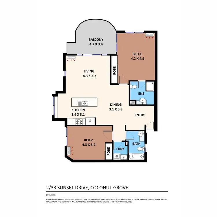 Floorplan of Homely unit listing, 2/33 Sunset Drive, Coconut Grove NT 810