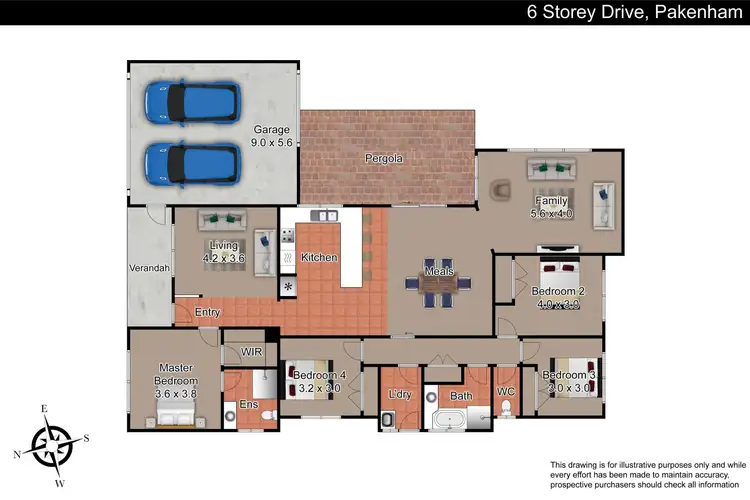 Floorplan of Homely house listing, 6 Storey Drive, Pakenham VIC 3810