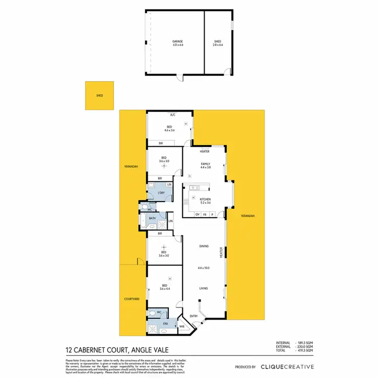 Floorplan of Homely house listing, 12 Cabernet Court, Angle Vale SA 5117