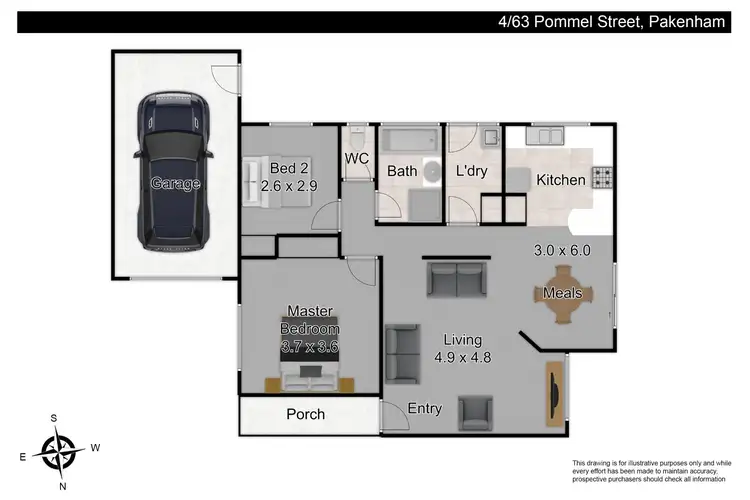 Floorplan of Homely unit listing, 4/63 Pommel Street, Pakenham VIC 3810