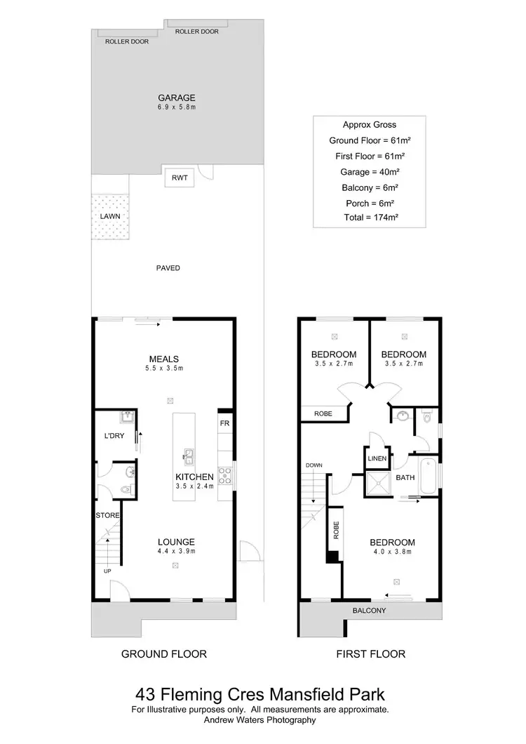 Floorplan of Homely townhouse listing, 43 Fleming Crescent, Mansfield Park SA 5012