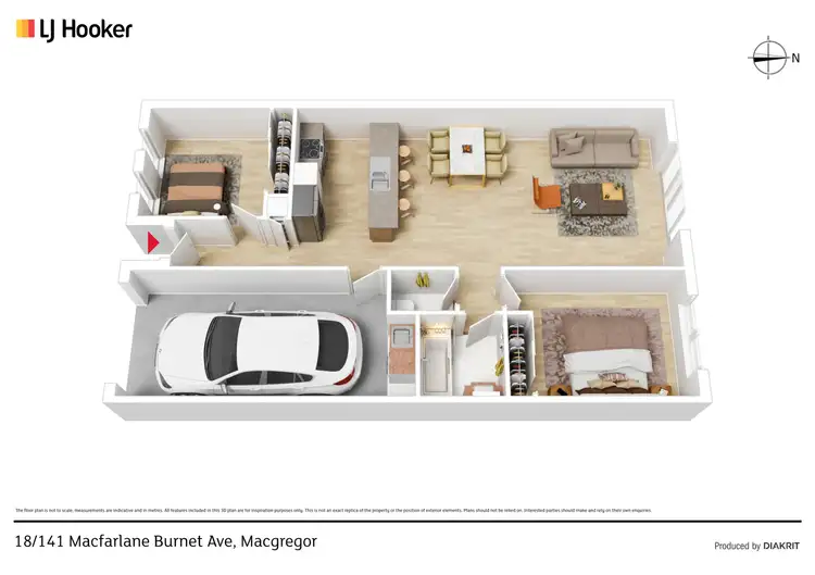 Floorplan of Homely townhouse listing, 18/141 Macfarlane Burnet Avenue, Macgregor ACT 2615