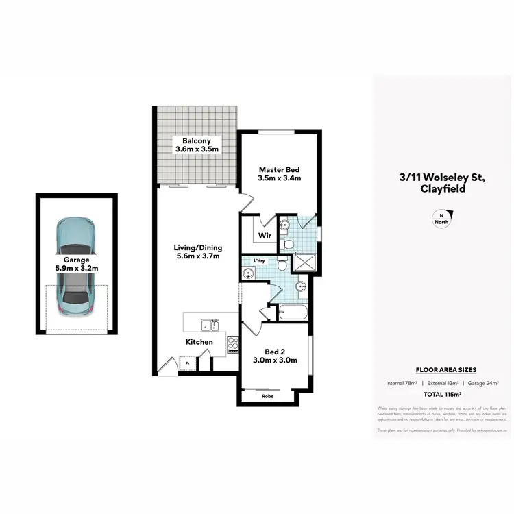 Floorplan of Homely apartment listing, 3/11 Wolseley Street, Clayfield QLD 4011