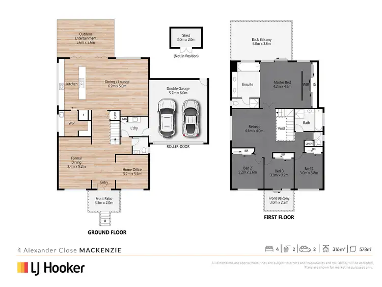 Floorplan of Homely house listing, 4 Alexander Close, Mackenzie QLD 4156