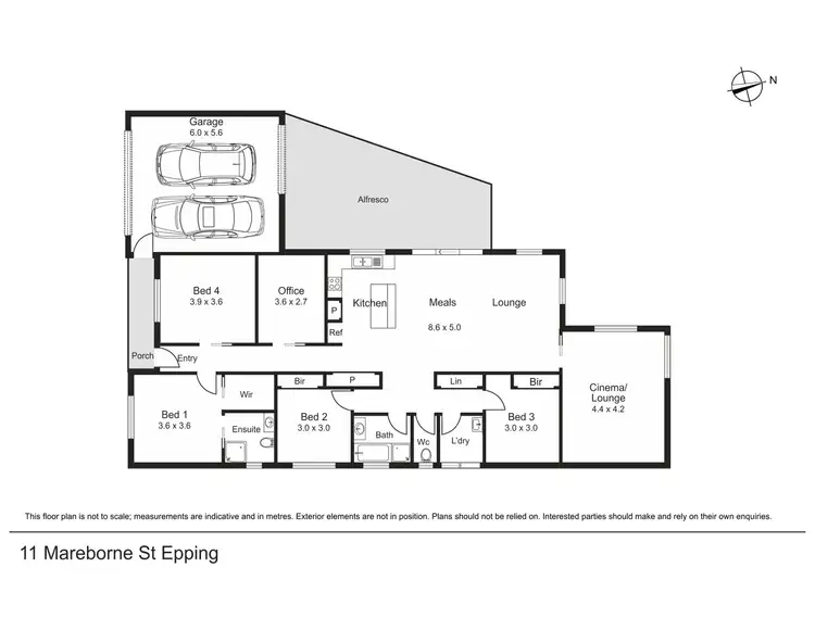 Floorplan of Homely house listing, 11 Mareborne Street, Epping VIC 3076