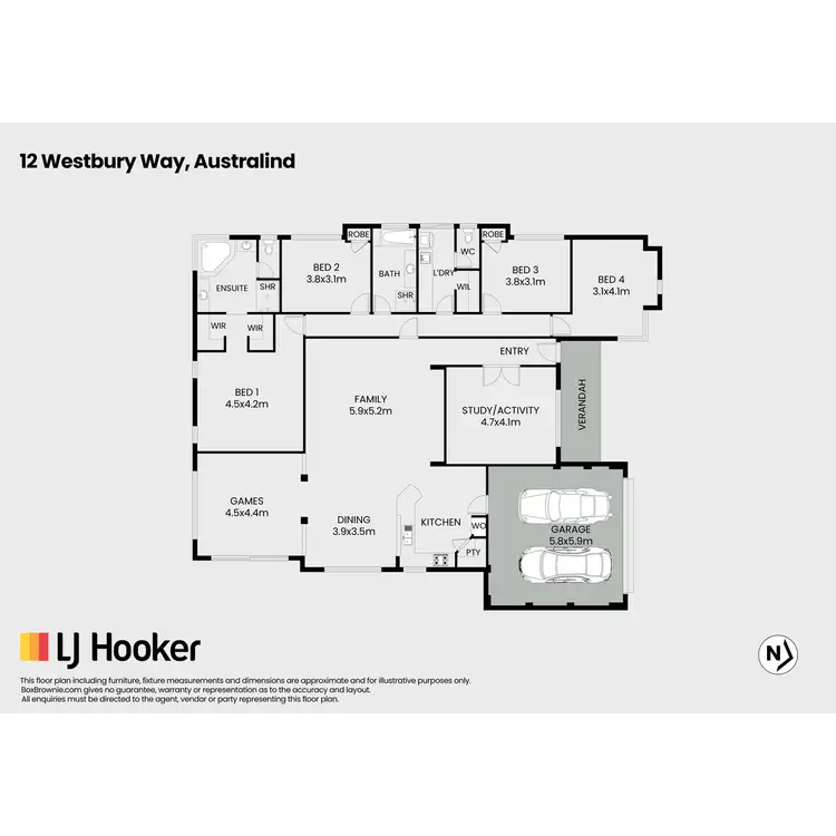 Floorplan of Homely house listing, 12 Westbury Way, Australind WA 6233