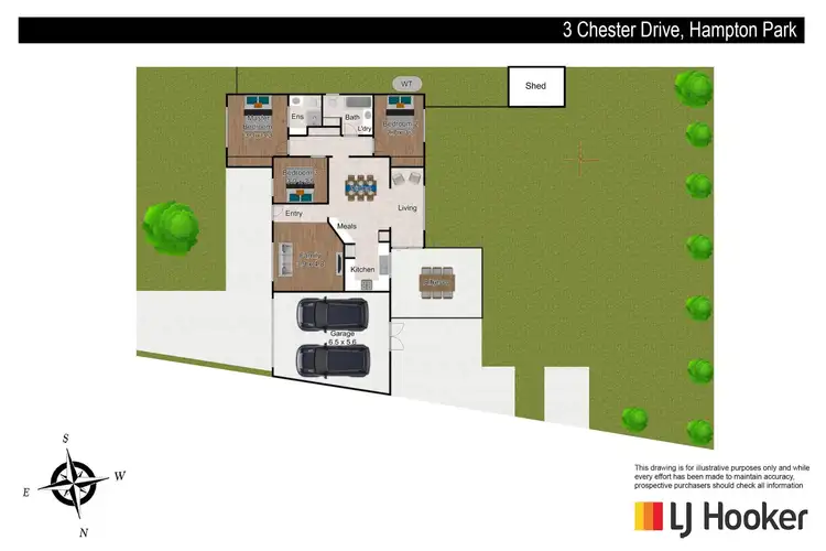 Floorplan of Homely house listing, 3 Chester Drive, Hampton Park VIC 3976