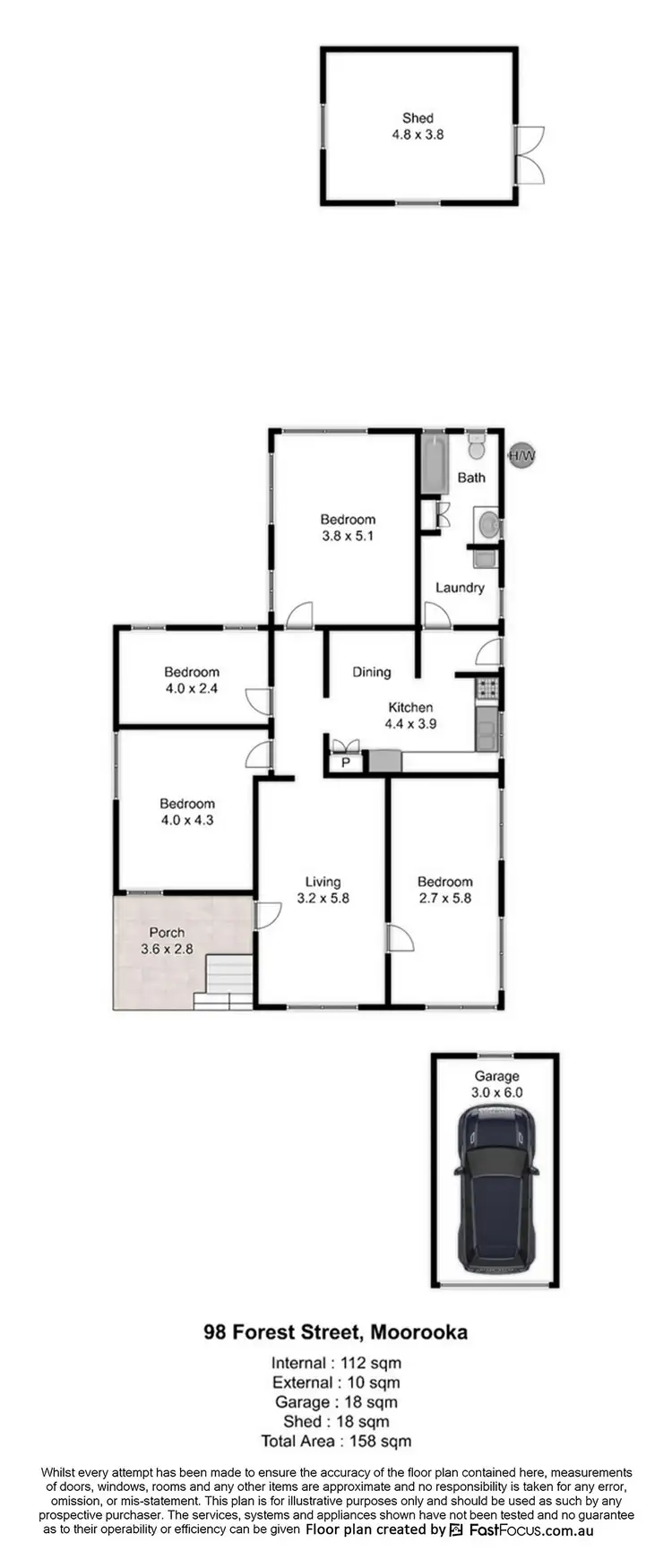 Floorplan of Homely house listing, 98 Forest Street, Moorooka QLD 4105