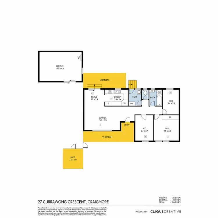 Floorplan of Homely house listing, 27 Currawong Crescent, Craigmore SA 5114