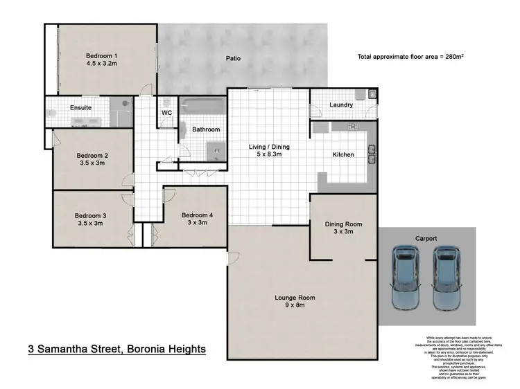 Floorplan of Homely house listing, 3 Samantha Street, Boronia Heights QLD 4124