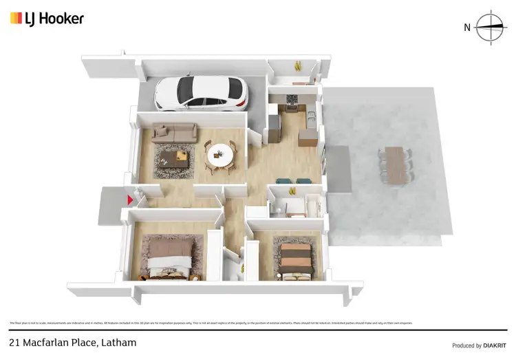 Floorplan of Homely house listing, 21 Macfarlan Place, Latham ACT 2615