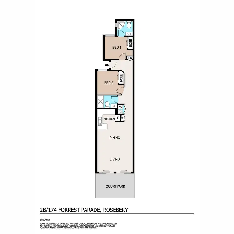Floorplan of Homely unit listing, 2B/174 Forrest Parade, Rosebery NT 832