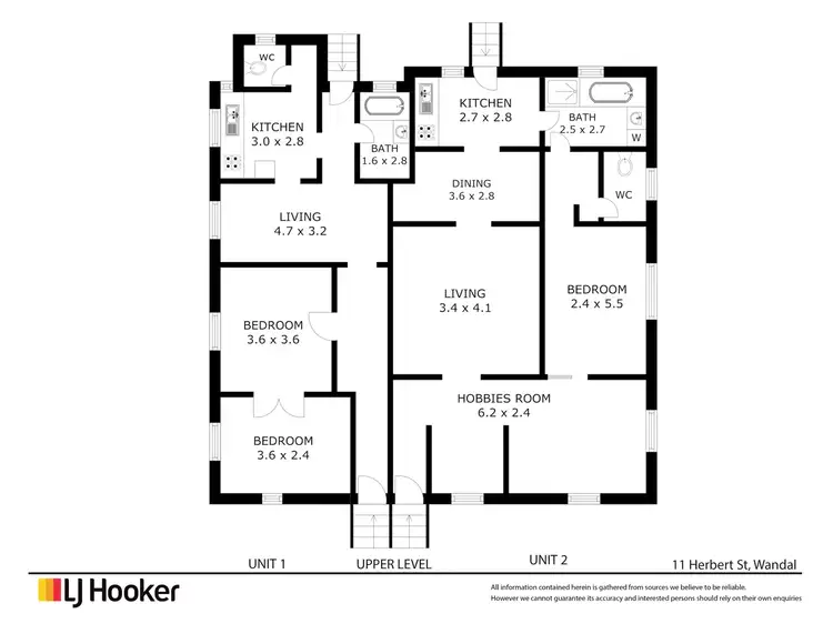 Floorplan of Homely semi-detached listing, 11 Herbert Street, Wandal QLD 4700