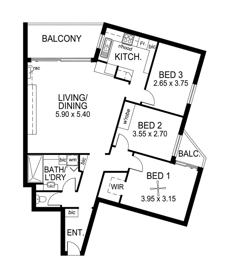 Floorplan of Homely unit listing, 71/13 South Esplanade, Glenelg SA 5045