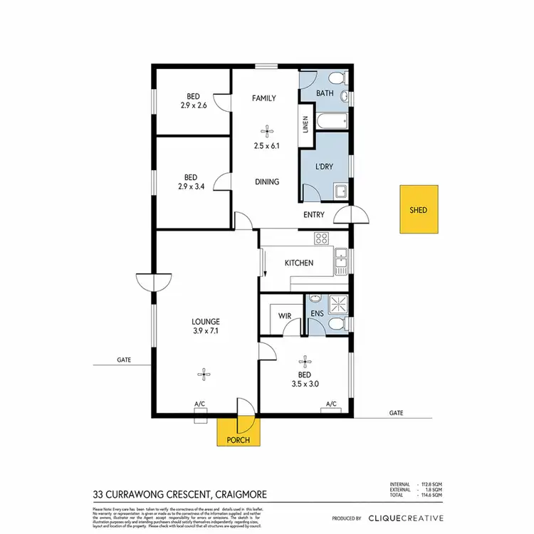 Floorplan of Homely house listing, 33 Currawong Crescent, Craigmore SA 5114