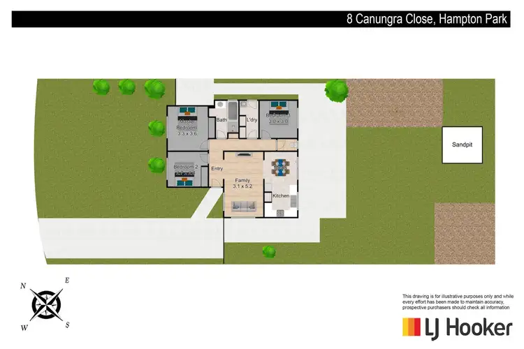 Floorplan of Homely house listing, 8 Canungra Close, Hampton Park VIC 3976