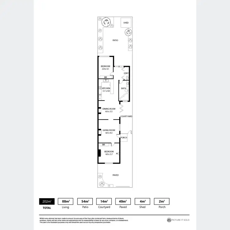 Floorplan of Homely semi-detached listing, 1/38 Mary Street, Unley SA 5061