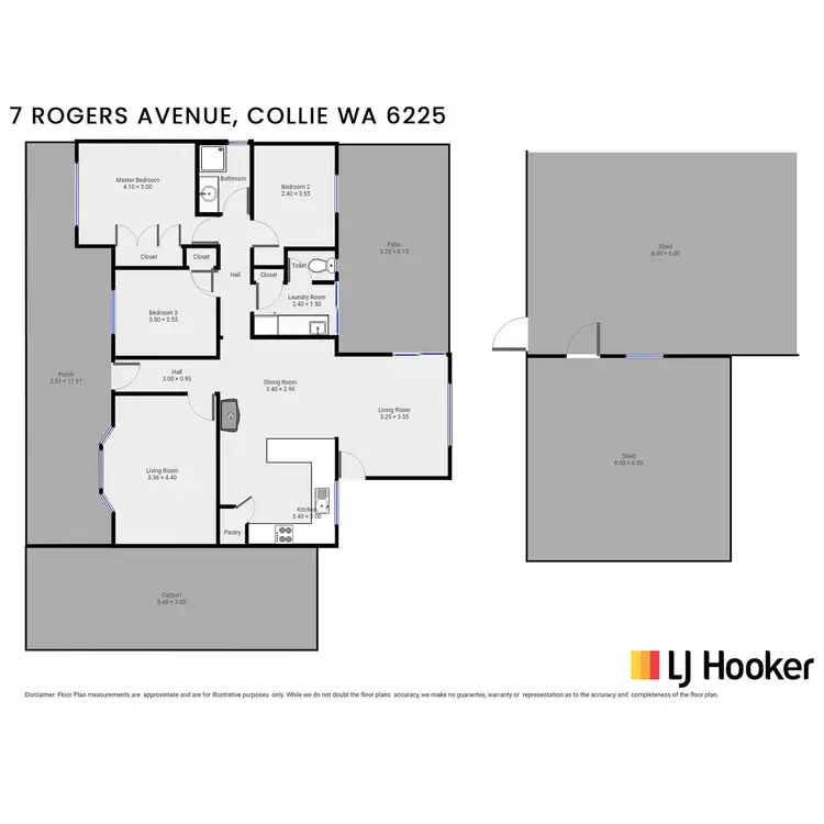 Floorplan of Homely house listing, 7 Rogers Avenue, Collie WA 6225